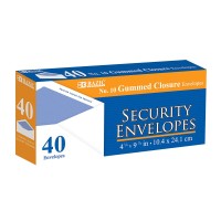 Bazic 504910 Security Envelope Wgummed Closure 40Pack