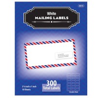 Bazic 1 X 2 58 White Address Labels 300Pack