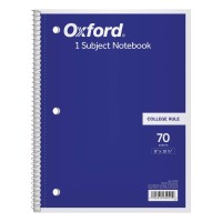 Oxford 1Subject Notebook 8 X 1012 College Rule 70 Sheets 65022