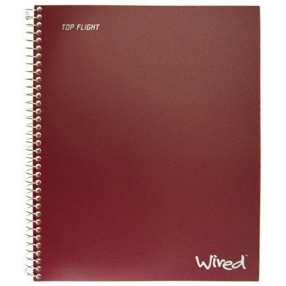 Top Flight Wired 1Subject Notebook 100 Sheet