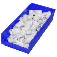 Akromils 30158 Plastic Nesting Shelf Bin Box 18Inch X 8Inch X 4Inch Blue 12Pack