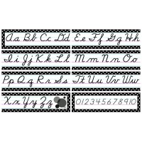 Teacher Created Resources Black Polka Dots Cursive Mini Bulletin Board Set 21 X 6