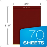 Tops Docket Gold Writing Pads 812 X 1134 Legal Rule Burgundy Cover Canary Paper 70 Sheets 99714