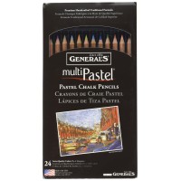 General Pencil 440124A Multi Pastel Pencils 24Pack