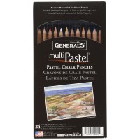 General Pencil 440124A Multi Pastel Pencils 24Pack