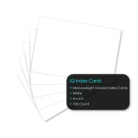 Ischolar Index Cards White Unruled 4 X 6 Inches 100 Card Pack 04602