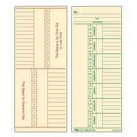 Tops Time Cards Weekly 2Sided Named Days 338 X 814 Manila Greenred Print 500Count 1260