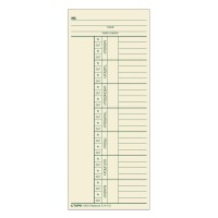 Tops Time Cards Weekly 2Sided Named Days 338 X 814 Manila Greenred Print 500Count 1260