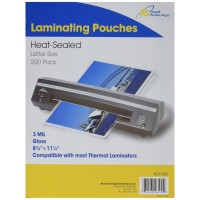 Royal Sovereign 3 Mil Letter Size 1125 X 875 X 07 Inches Thermal Laminating Clear Gloss 200 Pouches Scr003