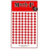 Medium 14 Removable Numbered 1120 Markit Brand Dots For Maps Reports Or Projects Red