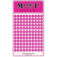 Medium 14 Removable Numbered 1240 Markit Brand Dots For Maps Reports Or Projects Pink