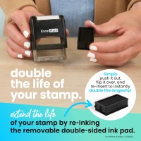 Please Sign And Return Self Inking Rubber Stamp Red Ink