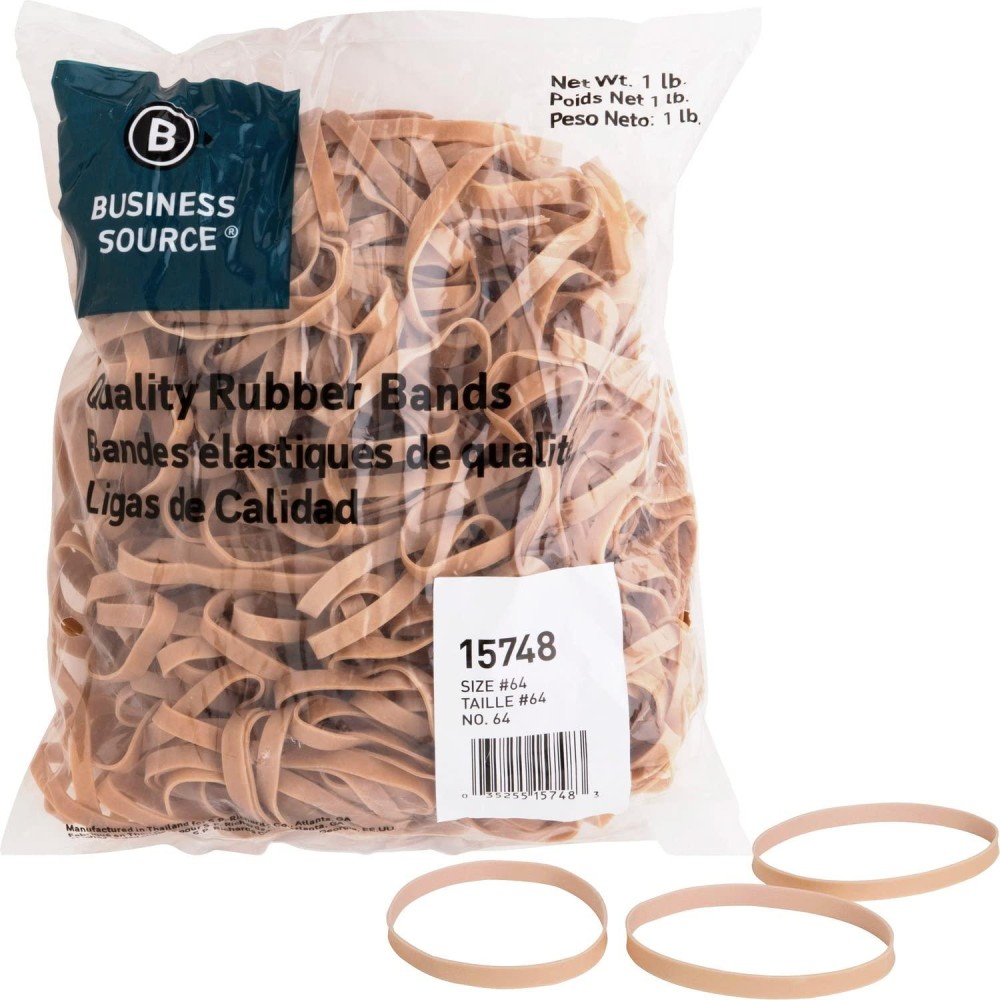 Business Source Size 64 Rubber Bands 15748 Crepe