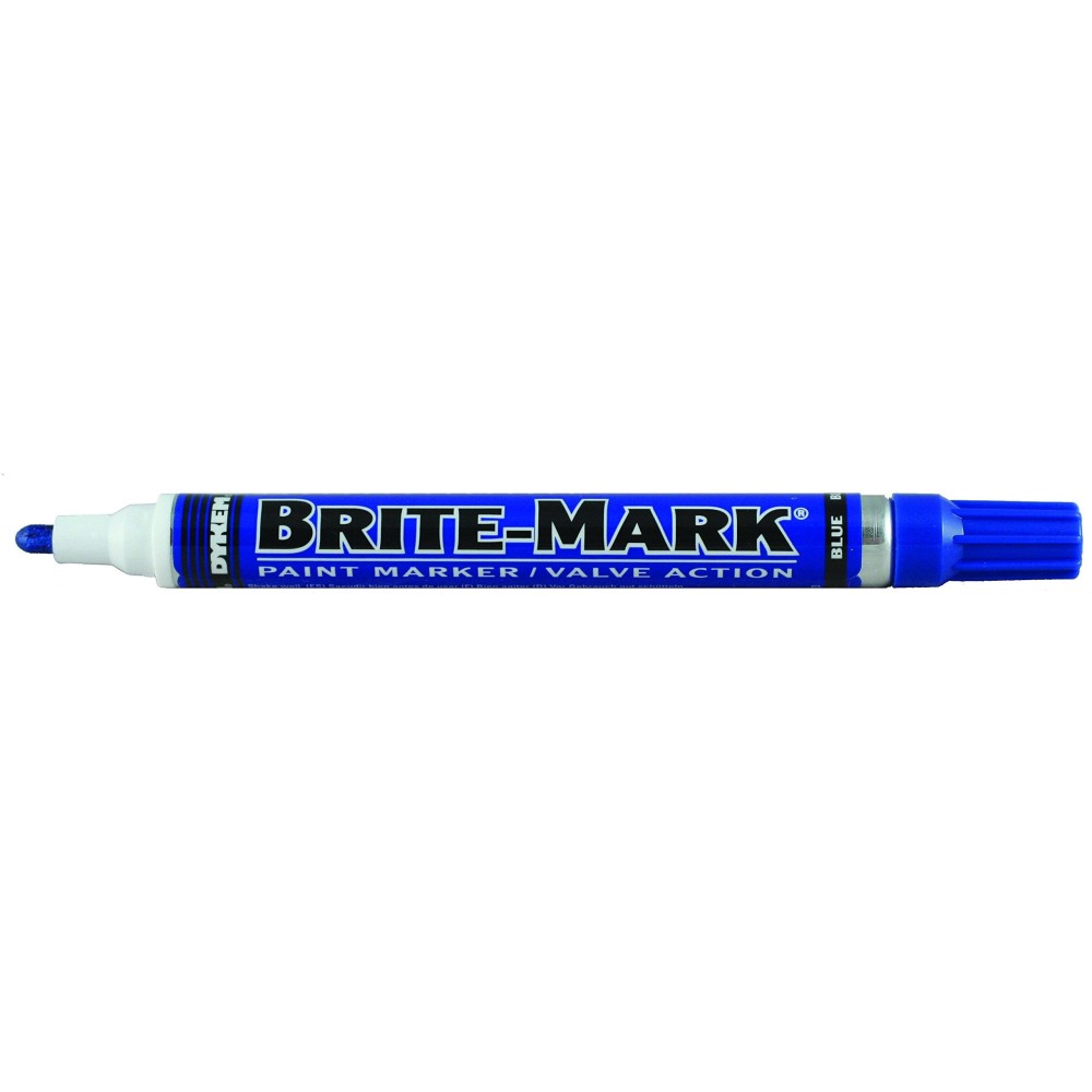 Dykem Britemark Paint Markers Medium Bullet Tip Blue