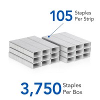 Swingline Staples Sf 3 Premium 14 Length Half Strips 105Strip 3750Box 1 Box 35442