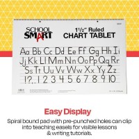 School Smart85337 Chart Tablet 24 X 16 Inches 112 Inch Skip Line 25 Sheets White