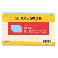 School Smart Unruled Index Cards 5 X 8 Inches Blue Pack Of 100