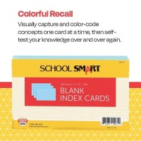 School Smart Unruled Index Cards 5 X 8 Inches Blue Pack Of 100