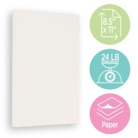 Jam Paper Parchment 24Lb Paper 90 Gsm 85 X 11 White Recycled 100 Sheetspack