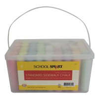 School Smart Sidewalk Chalk Jumbo Set With Tub Ages 3 And Up Assorted Colors Pack Of 52