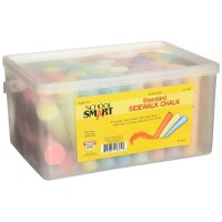 School Smart Sidewalk Chalk Jumbo Set With Tub Ages 3 And Up Assorted Colors Pack Of 52