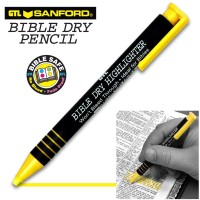 G.T. Luscombe Company  Inc. Yellow Bible Dry Highlighters | No Bleed Eco-Friendly Refillable Dry Highlighters | No Sharpening | No Smearing Or Fading | Vibrant Color | 12 Pack Of Yellow