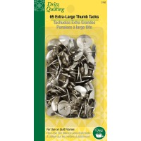 Dritz 3162 Quilters Thumb Tacks With Extra Large Heads 65Count Silver