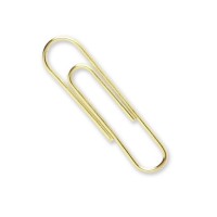 Acco Brands Paper Clips Regluar 2 Size Smooth Gold 100 Clipsbox 72533