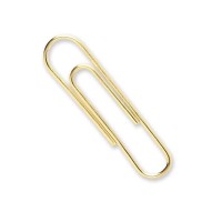 Acco Paper Clips Jumbo Smooth Gold 50 Clipsbox 72532