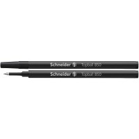 Schneider Topball 850 Rollerball Refill 05 Mm European Size Black Ink Box Of 10 Refills 8501