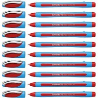 Schneider Slider Memo Xb Extra Broad Ballpoint Pen 14 Mm Light Blue Barrel Red Ink Box Of 10 Pens 150202