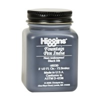 Higgins Black India Fountain Pen Ink 25 Oz Bottle 46030