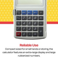 School Smart 8Digit Lcd Dual Power Pocket Calculator 278 X 38 X 458 Inches