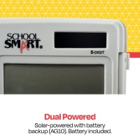 School Smart 8Digit Lcd Dual Power Pocket Calculator 278 X 38 X 458 Inches