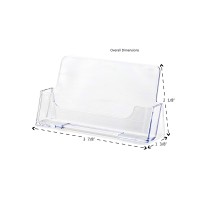 Tz Tagz Brand 12 Pack Clear Plastic Business Card Holder Display