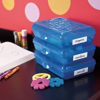 Sterilite Pencil Box With Splash Tint Lid 17224812 Multicolor