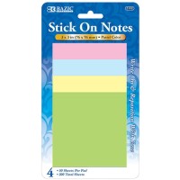 Bazic 50 Ct 3 X 3 Stick On Note 4Pack Case Pack 24