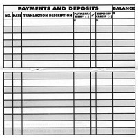 5 Large Print Low Vision Checkbook Transaction Registers Check Ledgers White