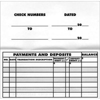 5 Large Print Low Vision Checkbook Transaction Registers Check Ledgers White