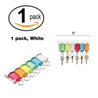 Lucky Line Key Tag Rack With 6 Tags Multi Color 60560