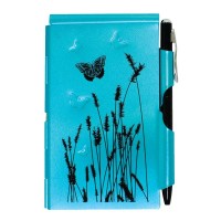 Wellspring Blue Butterfly Notepad For Note Taking Pocket Notebook Journal With Pen Holder Small Notepad For Daily Jotting Not