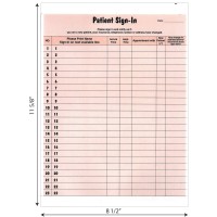 Tabbies Patient Signin Label Forms 812 X 11 Form Salmon 23 Labelssheet 125 Sheetspack Tab14530