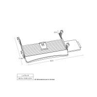 Fellowes 9140303 Underdesk Keybrd Tray 2018Inch X734Inch Bksilver