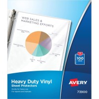 Averyreg Heavyduty Sheet Protectors 100 X Sheet Capacity For Letter 8 12 X 11 Sheet Clear Vinyl 100 Box