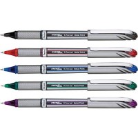 Pentel Energel Nv Gel Ink Pen Medium Point Metal Tip Assorted Ink 5 Pack Bl27Bp5M