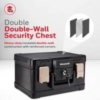 Honeywell Safes Door Locks Fireproof Waterproof Small Safe Box Chest For Home Fits Folded Letter Size Documents Strong