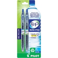 Pilot Bottle2Pen B2P Retractable Premium Gel Roller Pens Made From Recycled Bottles 2 Count Fine Point Blue G2 Gel Ink