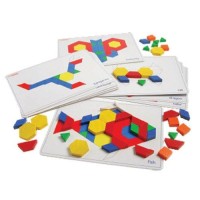 Wood Pattern Blocks Wactivity Cards Learning Activity