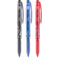 Pilot Frixion Point Erasable Refillable Gel Ink Pens Extra Fine Point 05 Mm Pack Of 3 Black Blue Red