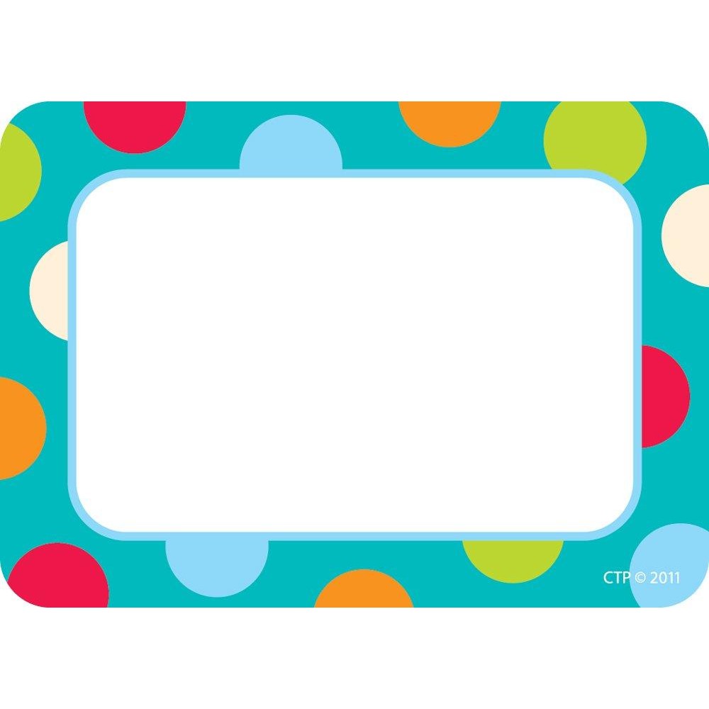 Creative Teaching Press Labels Dots On Turquoise 4516